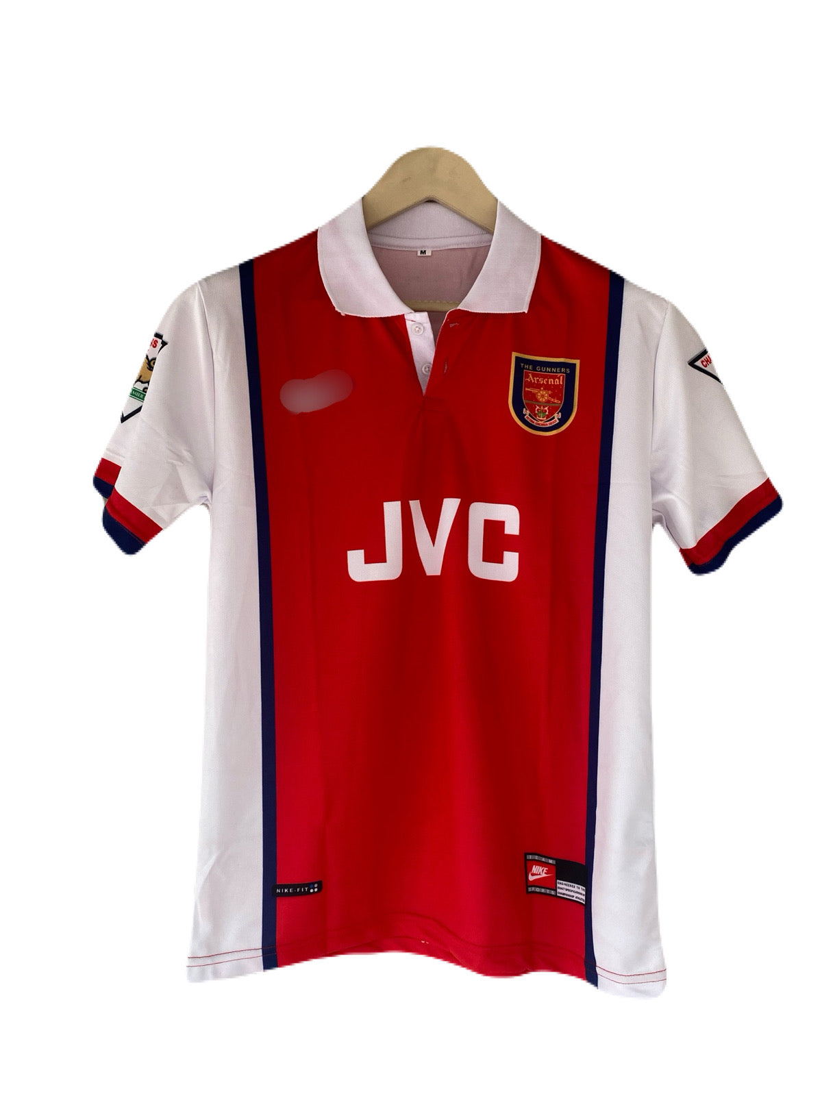 Bergkamp Arsenal half sleeve collar jersey