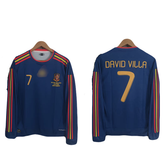 Spain 2010 World Cup Final David Villa Full sleeve Embroidery Jersey - MS RETRO STORE