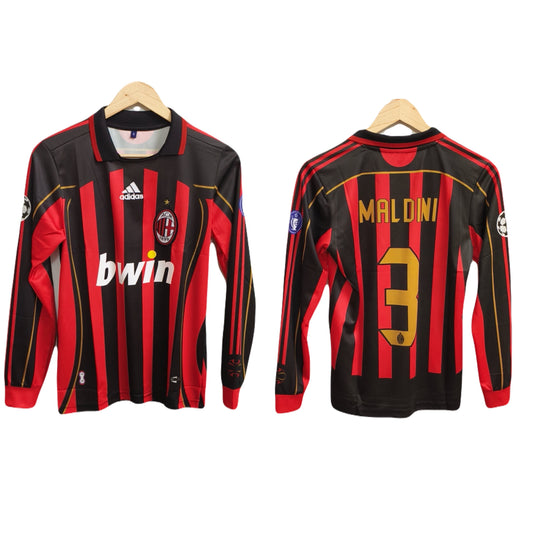 Ac milan 2006/07 home kit MALDINI full sleeve - ms retro store