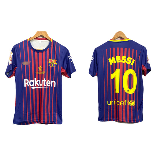 Barcelona 2018 copadelray final edition jersey messi Half sleeve  - ms retro store