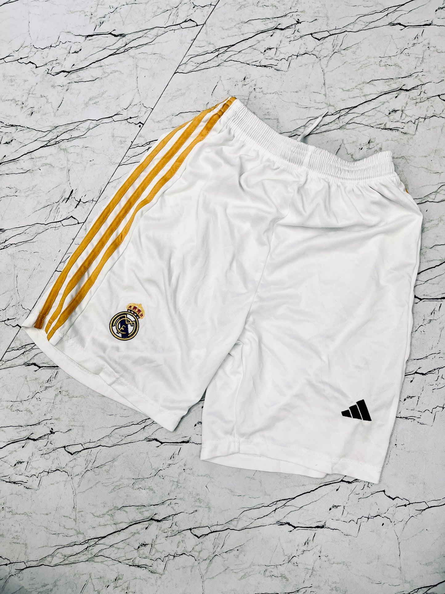 Premium first quality   Real Madrid 3Line Golden   Shorts - Ms Retro Store