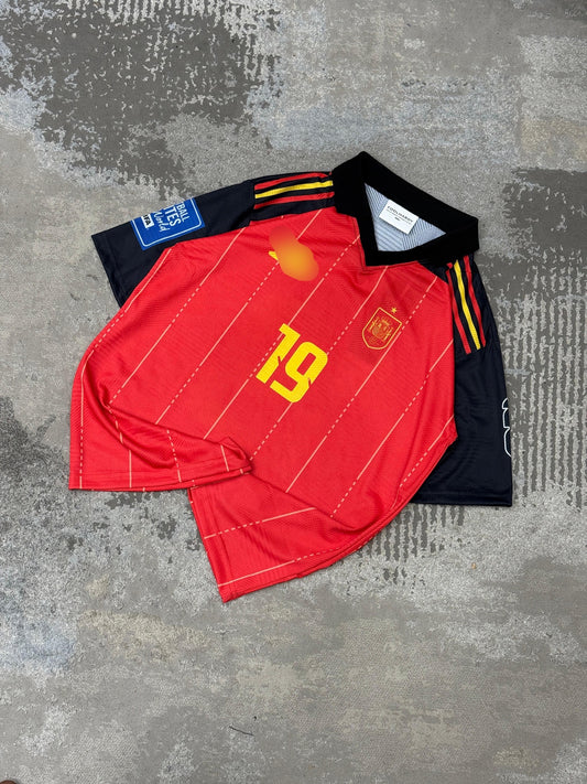 Spain 2026 Worldcup Yamal Home  Premium Quality Collar Five Sleeve Sublimation  - Ms Retro Store