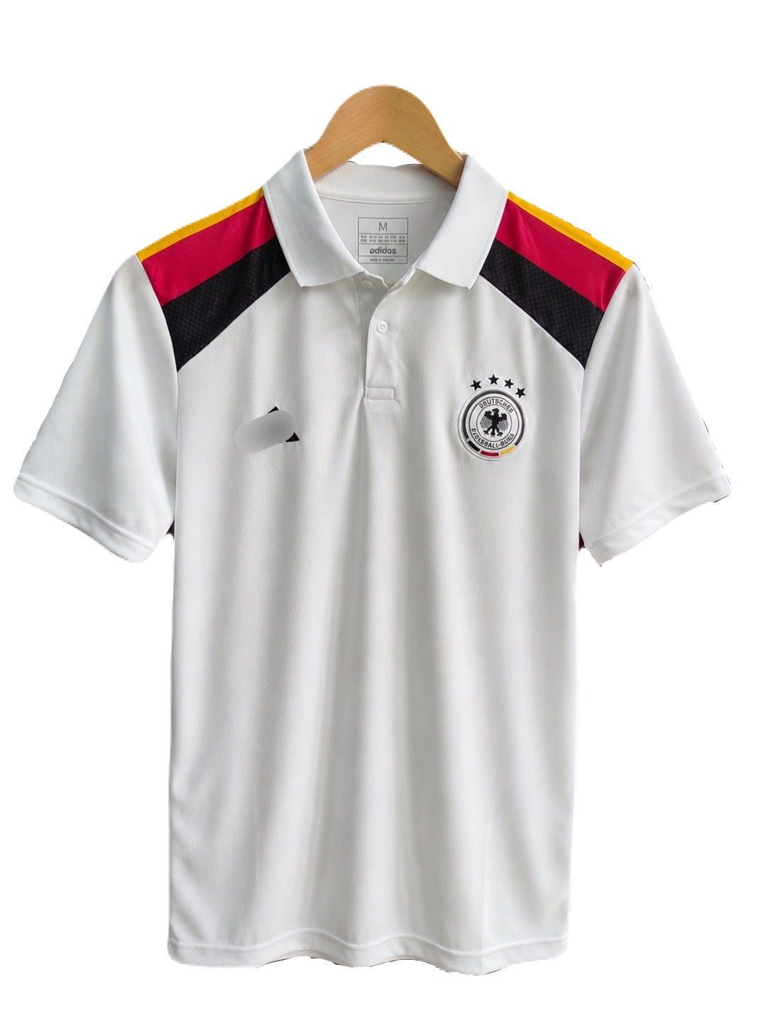 Germany Plain back half sleeve collar embroidery jersey -