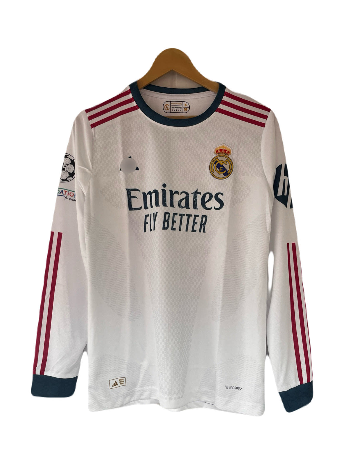 Real madrid new seasons home kit plain back full sleeve embroidery -P2291