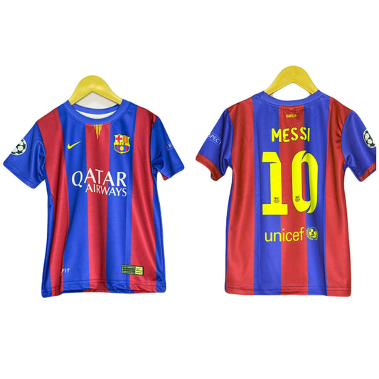 FC BARCELONA 2015 HOME KIT MESSI   KIDS JERSEY - P1289 MS RETRO STORE