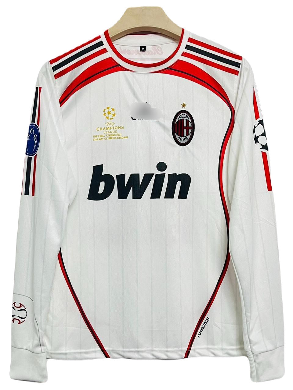 Ac Milan Ucl final Edition 2006-07 Away Kit Kaka Full Sleeve Embroidery  - Ms Retro Store/1