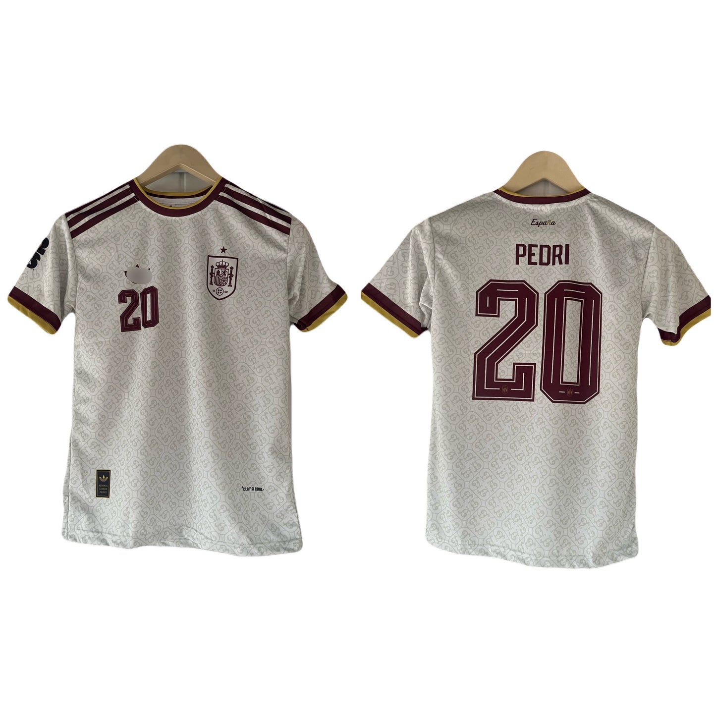 Pedri Spain 2026 World Cup Away  Half Sleeve Sublimation Jersey -