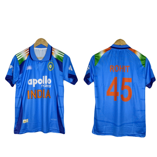 Indian Cricket team 2025-26 Odi Kit Rohit Half Sleeve - Ms Retro Store