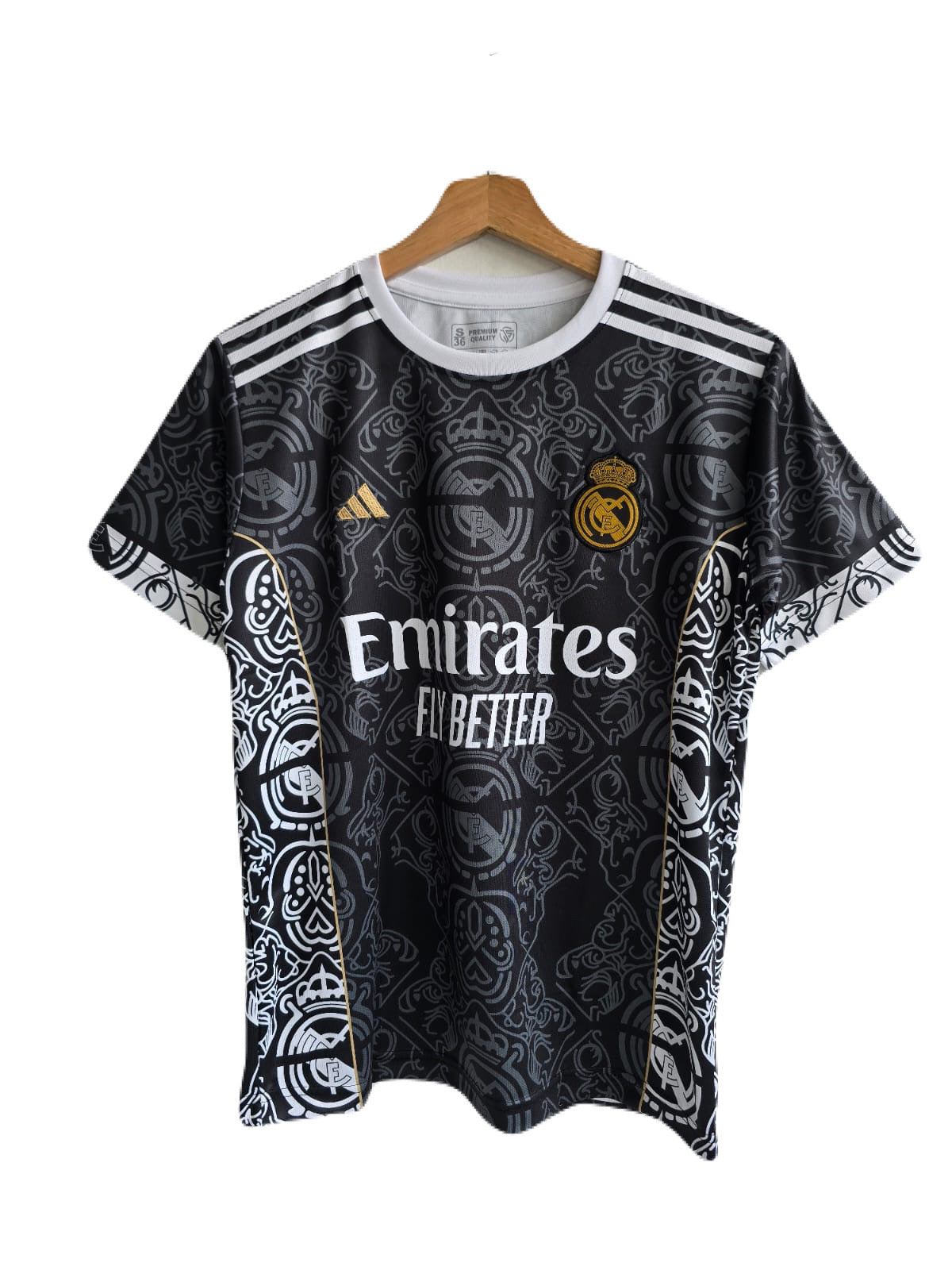 Real madrid special kit black and white - ms retro store
