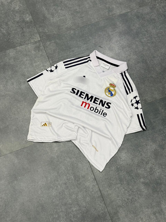 Real madrid 2003-04 retro home beckham Premium Quality Collar Five Sleeve Sublimation Jersey - Ms Retro Store