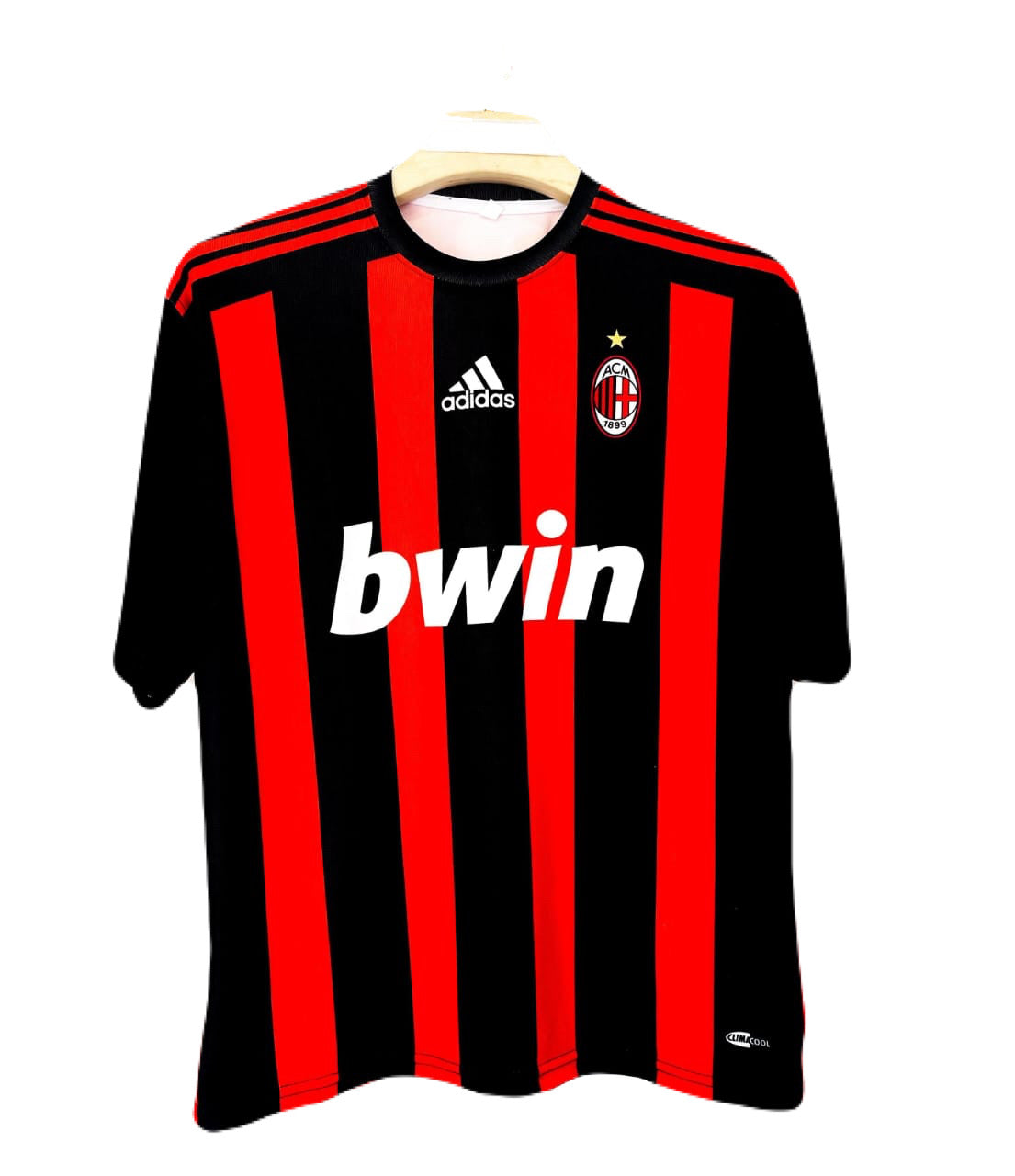 Ac milan 2008/09 home jersey beckham five sleeve - ms retro store