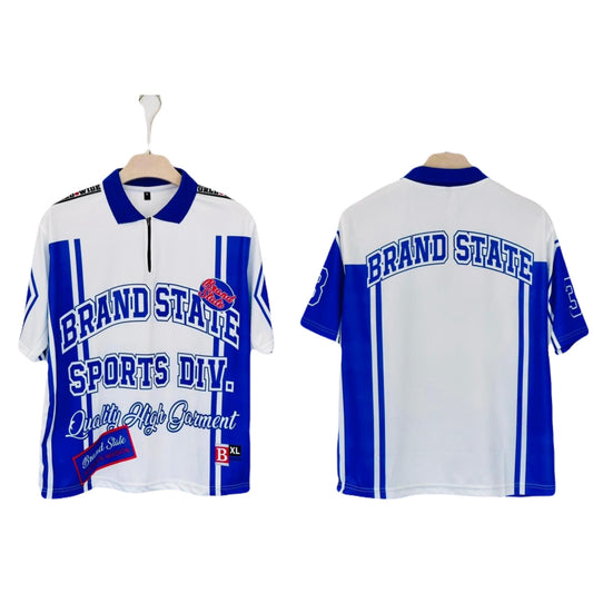 Brand State Sports polo Jersey Five Sleeve- Ms Retro Store