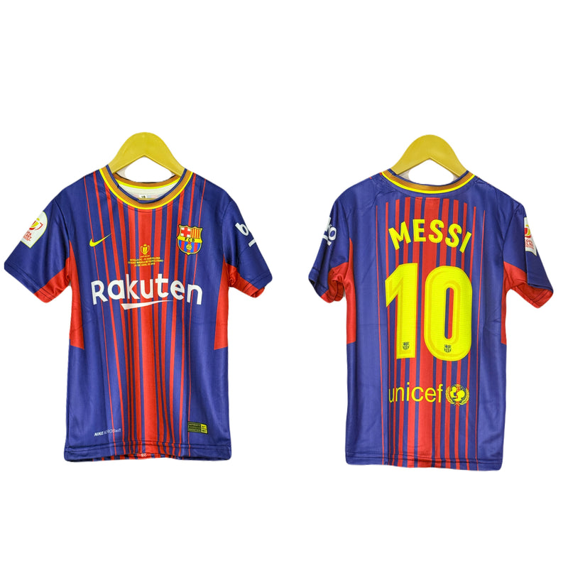 FC BARCELONA 2018 HOME KIT MESSI   KIDS JERSEY - P1276 MS RETRO STORE