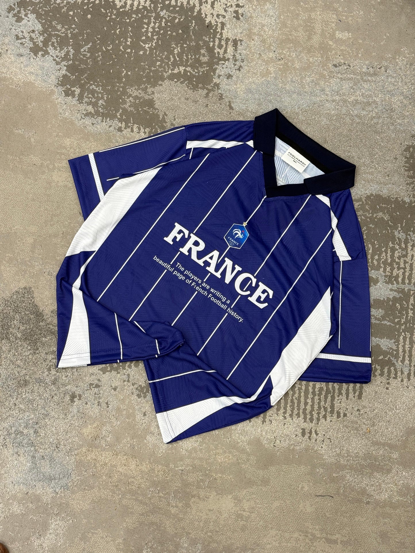 France fantasy editon Retro Zidane Premium Quality Collar Five Sleeve Sublimation  - Ms Retro Store