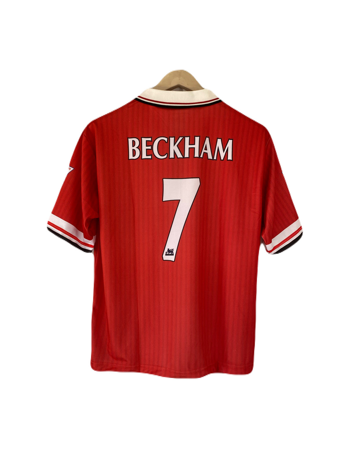 Beckham Manchester United zip type Five Sleeve collar  embroidery jersey - P2493