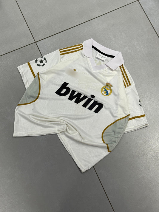 Real madrid 2011/12 Home Ronaldo Premium Quality Collar Five Sleeve Sublimation Jersey - Ms Retro Store
