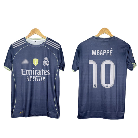 Real Madrid 2025-26 Away Kit Mbappe  Half Sleeve - P665 Ms Retro Store