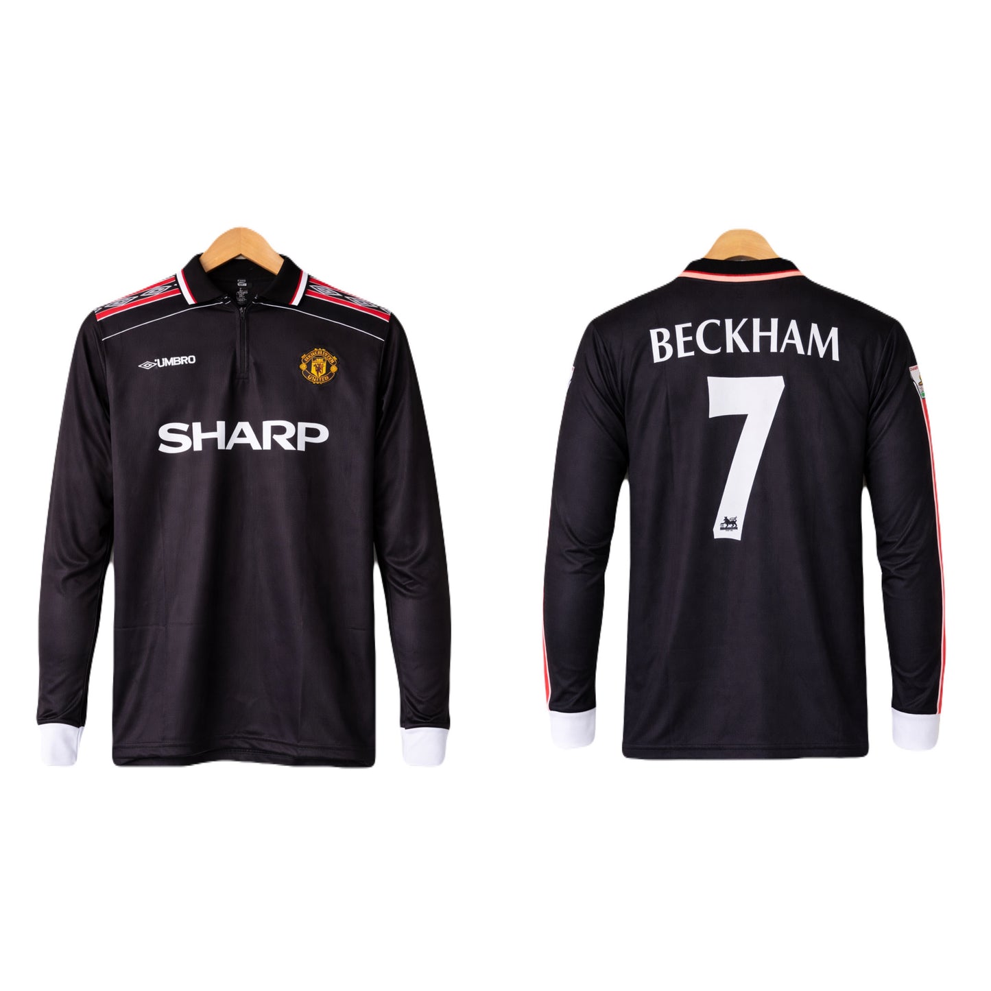 Manchester united 1998 Away Jersey zip type full sleeve embroidery beckham - P1473 ms retro store