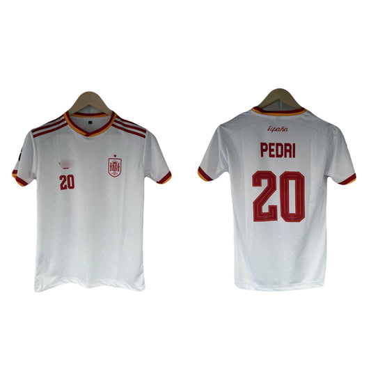 Spain 2026 World Cup Away Pedri  Half Sleeve Crew neck Sublimation Jersey -  Ms Retro Store