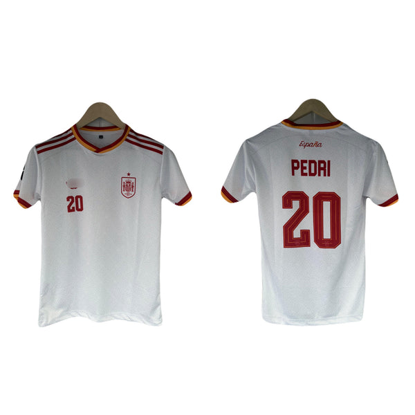 Spain 2026 World Cup Away Pedri  Half Sleeve Crew neck Sublimation Jersey - P1626 Ms Retro Store