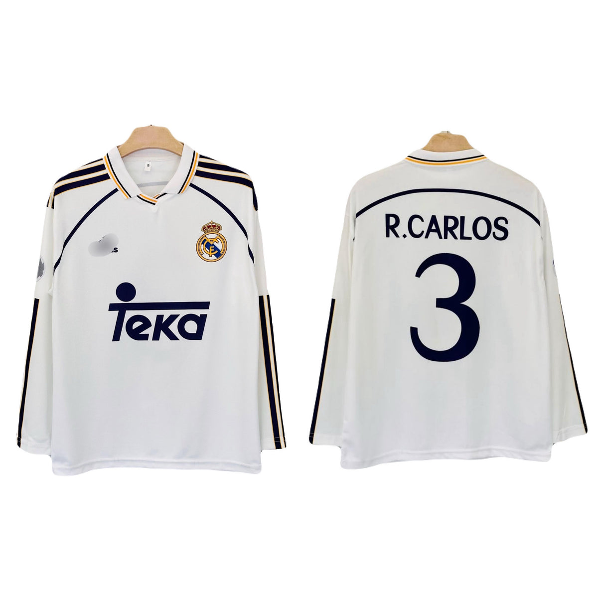 Robaerto Carlos Real Madrid 2026-27 home kit full sleeve Collar Sublimtion - P2693