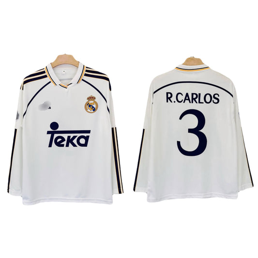 Robaerto Carlos Real Madrid 2026-27 home kit full sleeve Collar Sublimtion - P2693