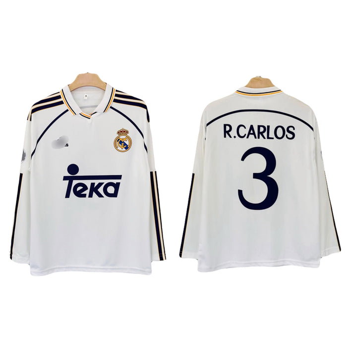 Robaerto Carlos Real Madrid 2026-27 home kit full sleeve Collar Sublimtion - P2693