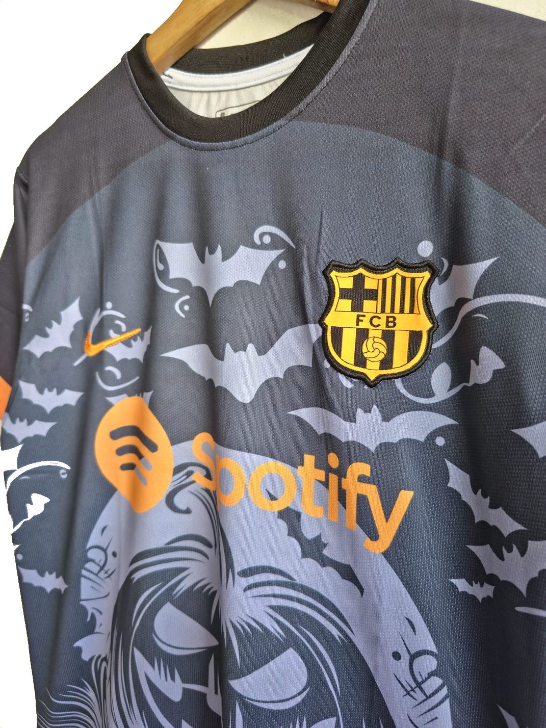 Fc Barcelona Halloween special edition half sleeve Embroidery P516 - Ms Retro Store