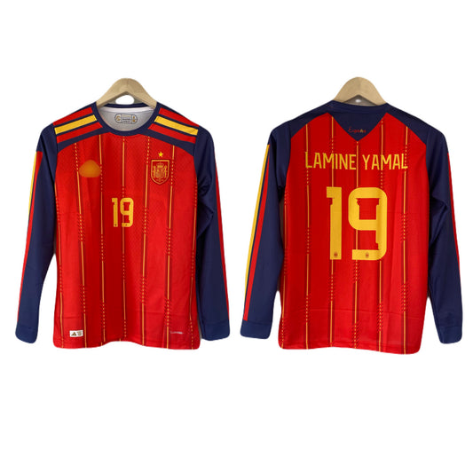 Yamal Spain home kit full sleeve embroidery -P2347