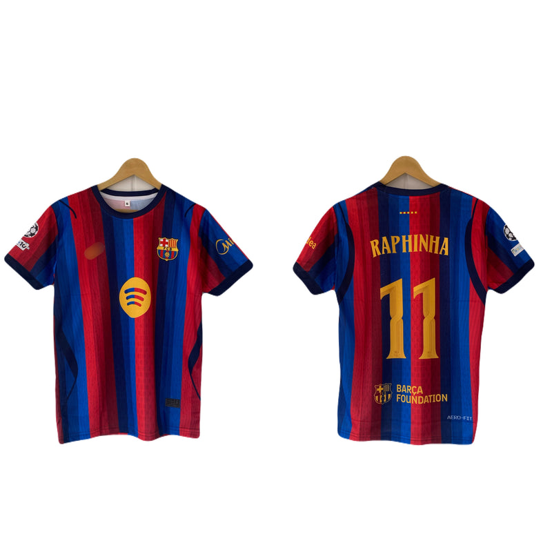 Raphinha Barcelona 2026-2027 Home Kit Half Sleeve Sublimation- P2726