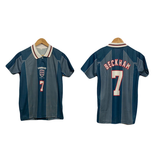 England 1996 kit Beckam Collar Half sleeve - P101 - Ms Retro Store