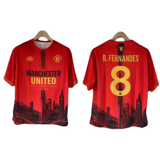 Bruno Manchester United Five Sleeve sublimation Jersey - P2586