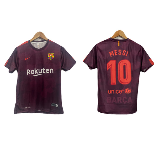 Fc Barcelona 2017-18 Third kit Messi Half sleeve - P421 - Ms Retro Store