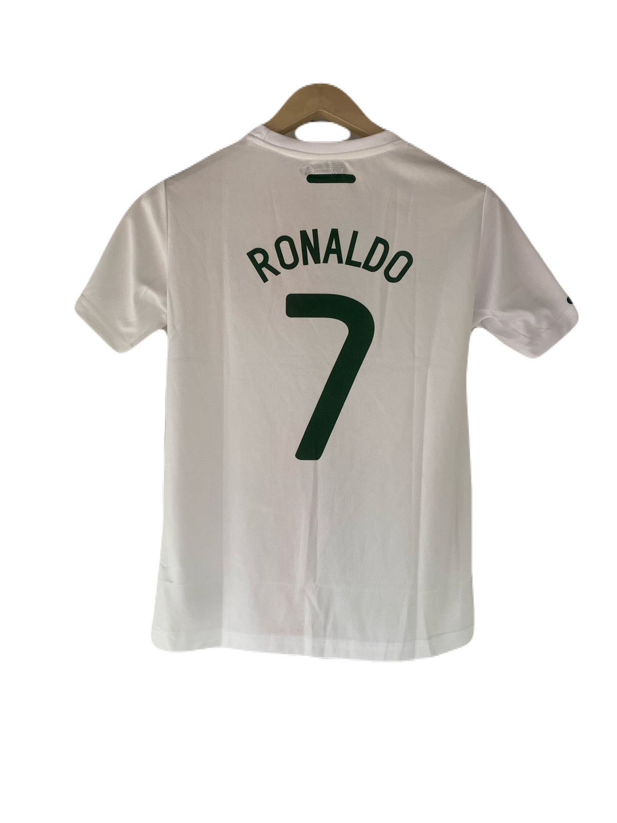 Ronaldo Portugal white 2020 away kit Half Sleeve embroidery - P1927