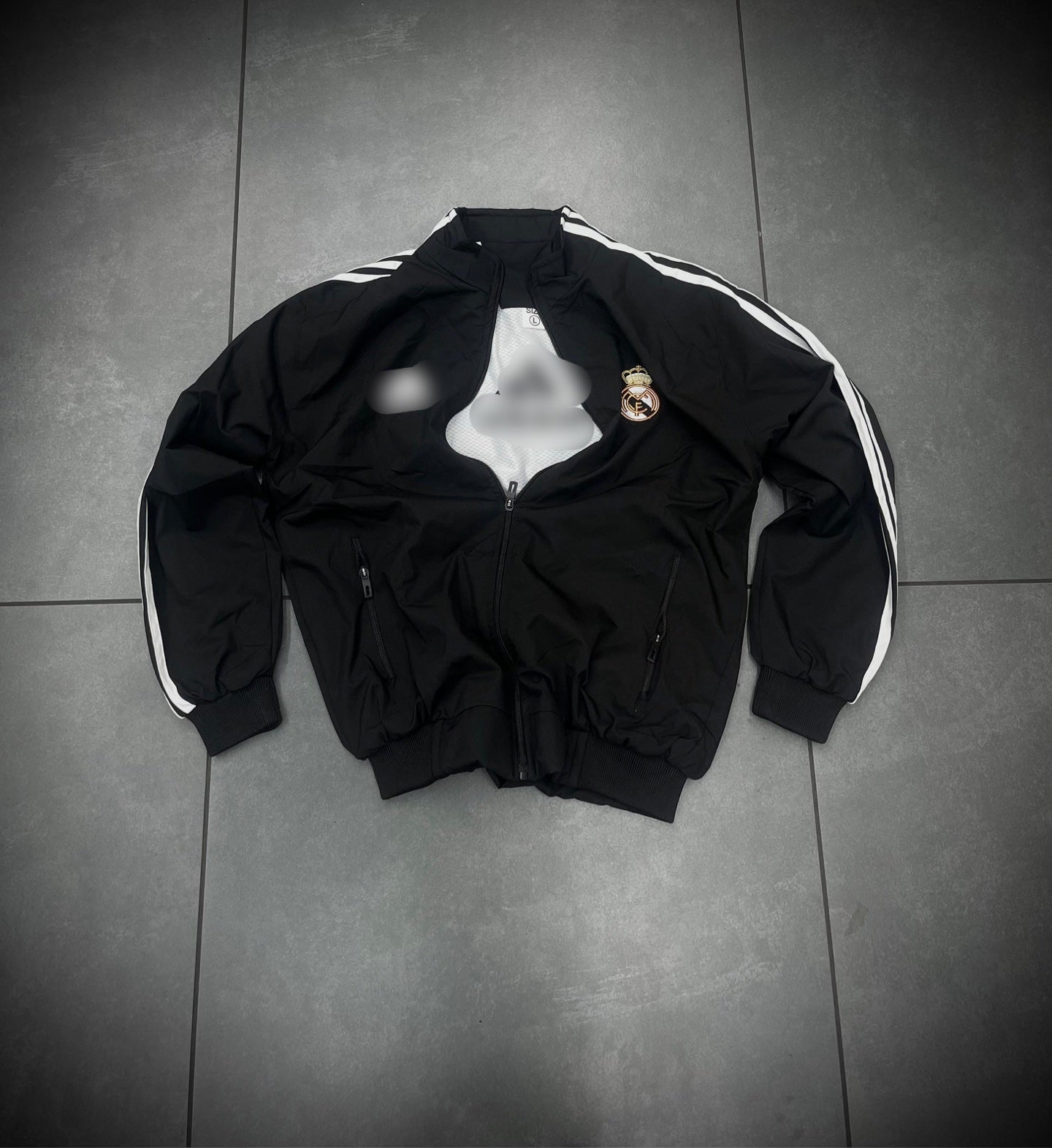 Real Madrid adidas track jacket full sleeve zip type - P1573 Ms retro store