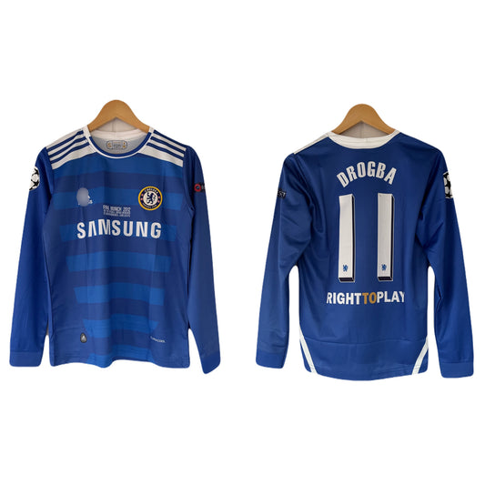 Chelsea 2012 Ucl final edition Drogba full sleeve Embroidery Jersey - P1475  ms retro store/1