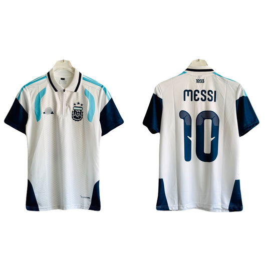 Messi argentina half sleeve collar embroidery jersey - P2009