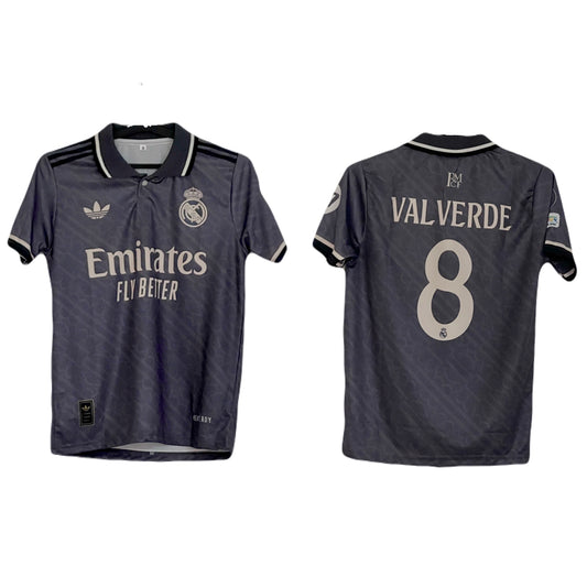 RealMadrid Third kit polo type Valverde 8 Half sleeve jersey