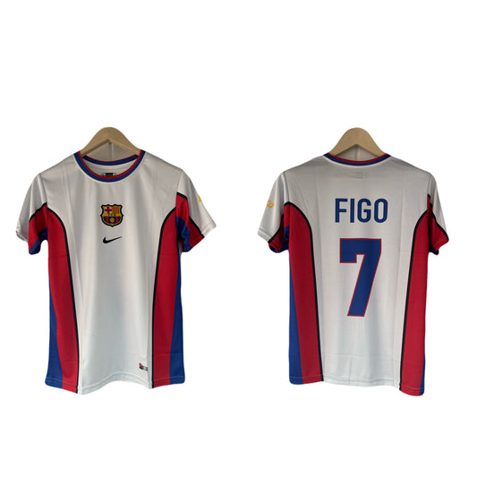 Barcelona 1990 Figo  half sleeve embroidery - MS Retro Store