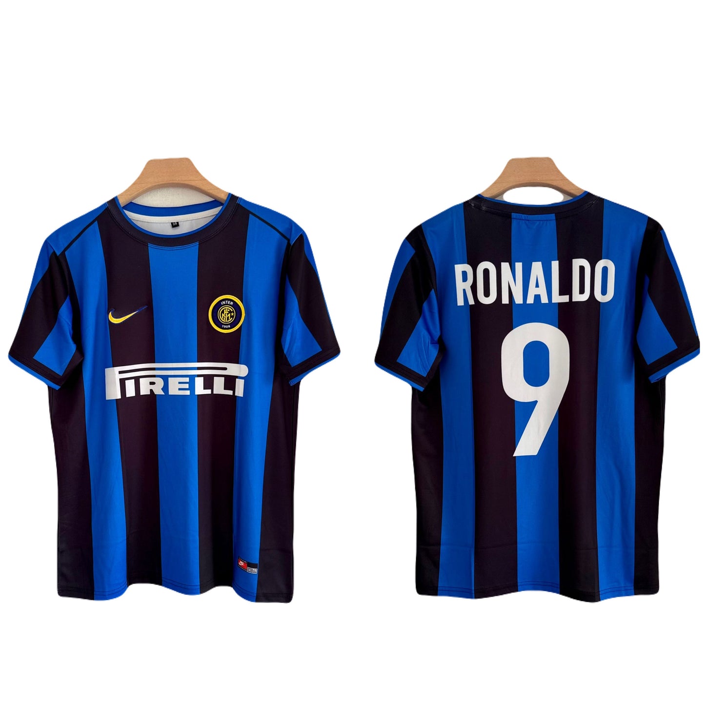 Inter Milan 1999-00 Home Kit Ronaldo Half Sleeve P1236 - Ms Retro Store