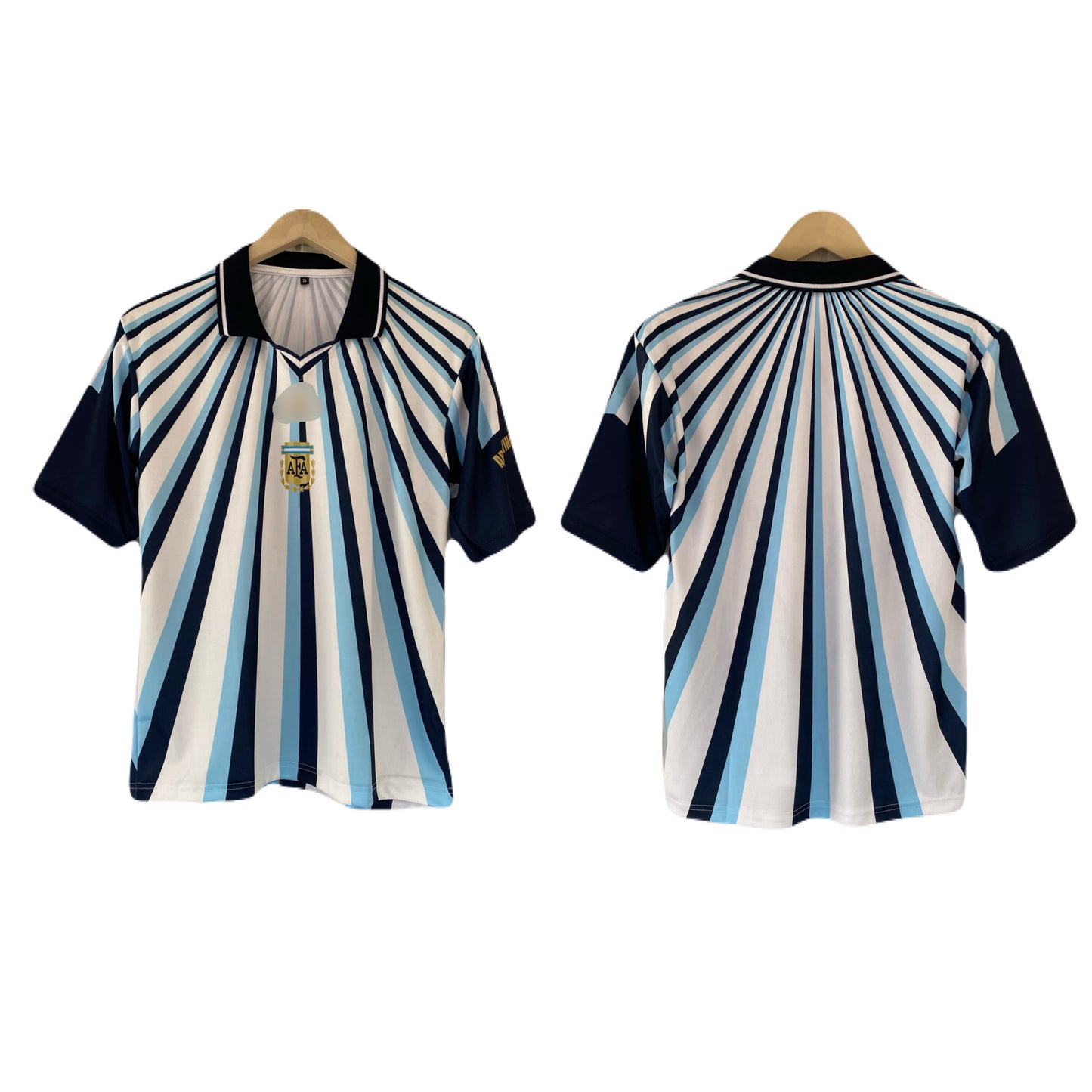 Messi Argentina Pre match  Five sleeve Collar sublimation Jersey - P2400