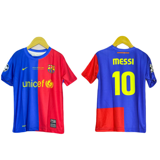 FC BARCELONA 2008-09 HOME KIT MESSI   KIDS JERSEY - P1284 MS RETRO STORE
