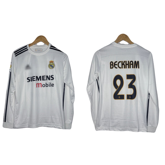 Real Madrid 2003-04 Home Kit Beckham Full Sleeve - P634 Ms Retro Store
