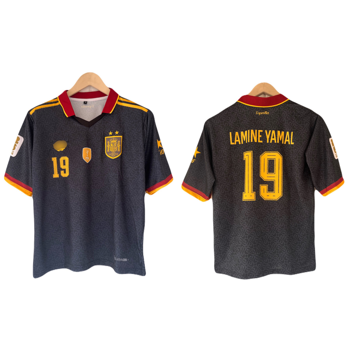 Yamal Spain 2star Five sleeve collar Jersey Embroidery - P2632