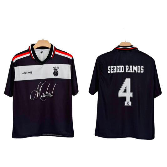Serigio Ramos Real Madrid Five sleeve Collar Sublimation jersey - P2124