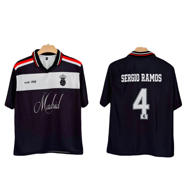 Serigio Ramos Real Madrid Five sleeve Collar Sublimation jersey - P2124