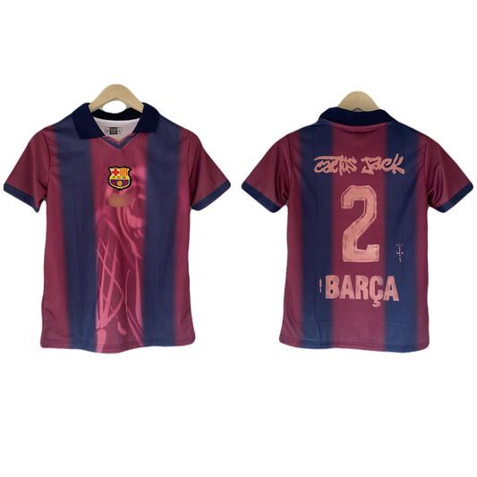 Barcelona Travis Scott half sleeve Embroidery Jersey - P2244