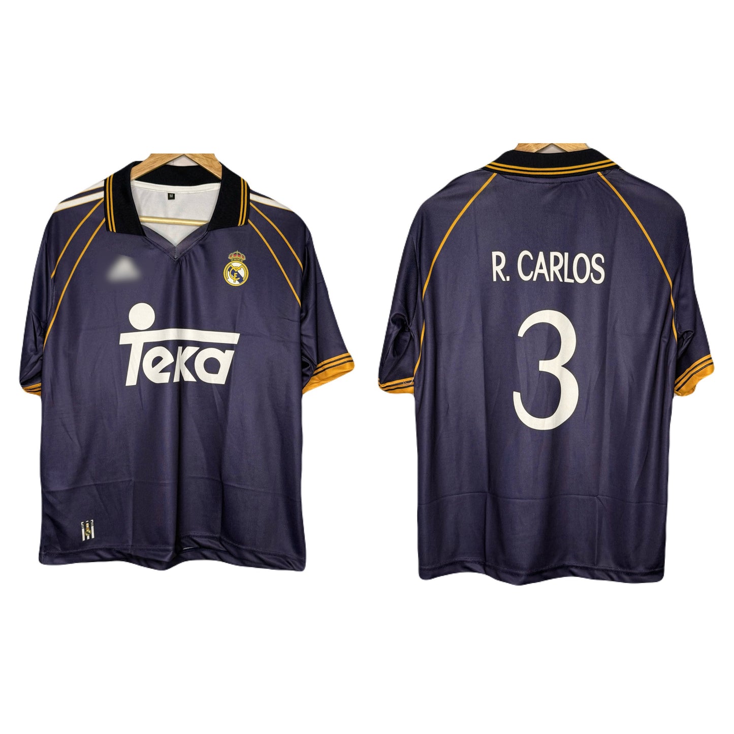 Real Madrid 1997-98 Third  Kit R.Carlos Five Sleeve - Ms Retro Store