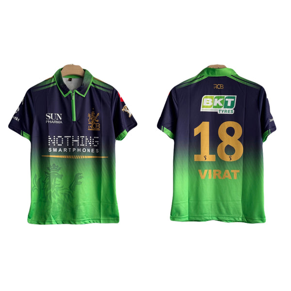 2026 IPL virat kohli away jersey half collar zip embroidery jersey - ms retro store