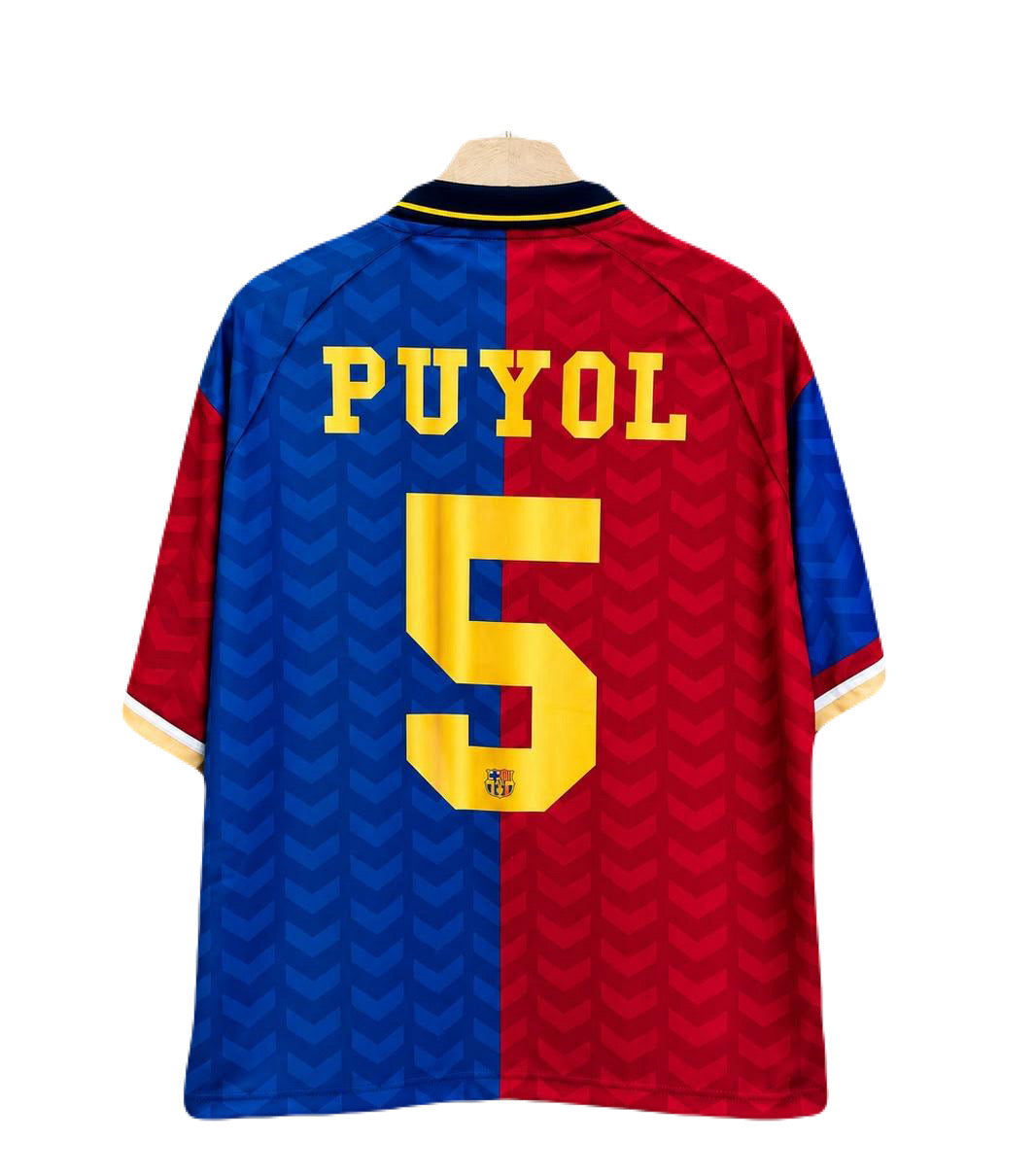 Puyol Barcelona Five sleeve Collar jersey Sublimtion- P2694